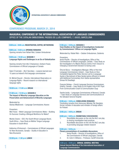 Conference 2014 Program
